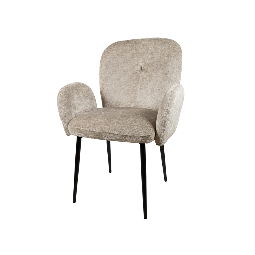 Bobby eetkamerstoel - met arm - Perfect Harmony - Liver 04